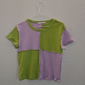 Block Color Crop Top